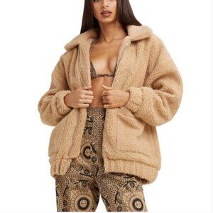 I AM GIA Oversized Pixie Coat in Tan Size XS